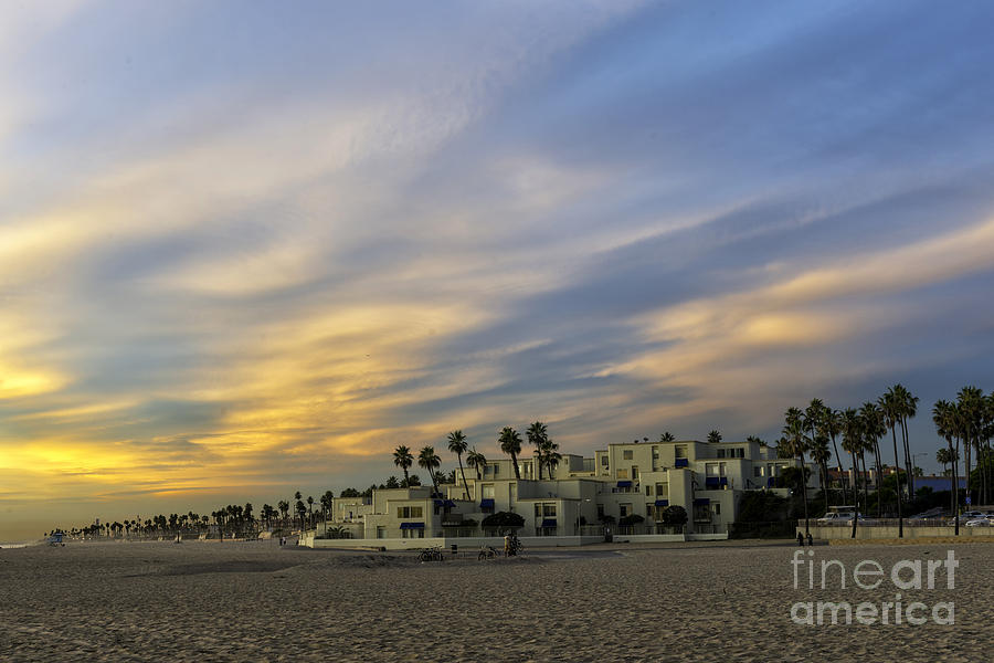 Condos on the sand near Huntington Beach Pier Photograph by Peter Dang