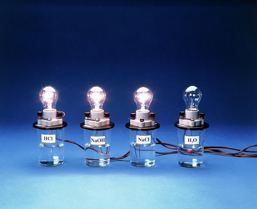 Solutions Photograph - Conductivity Test On Solutions by Matt Meadows/science Photo Library