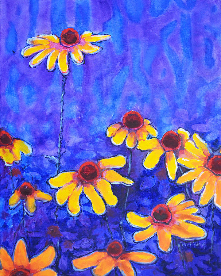 Flower Painting - Cone Flowers by Toni Wolf