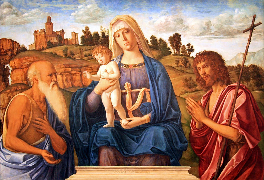 Painter Photograph - Coneglianos Madonna And Child With Saint Jerome And Saint John The Baptist by Cora Wandel