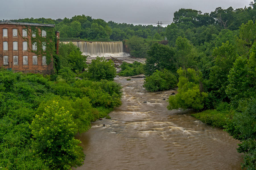 Conestee Mill and Waterfall  Greenville South Carolina Photograph by Willie Harper
