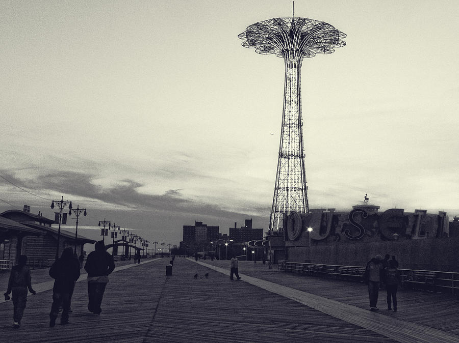 Coney Island Dusk Photograph by Frank Winters