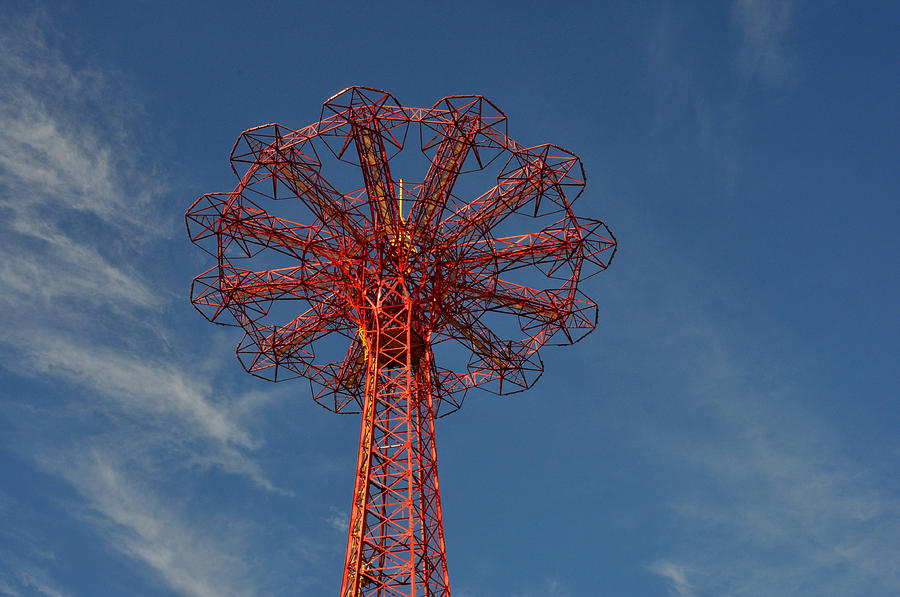 Coney Island Parachute structure Photograph by Diane Lent