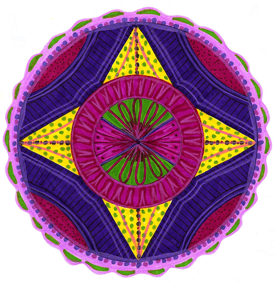 Confection Mandala Drawing by Robens Napolitan Tom Kramer