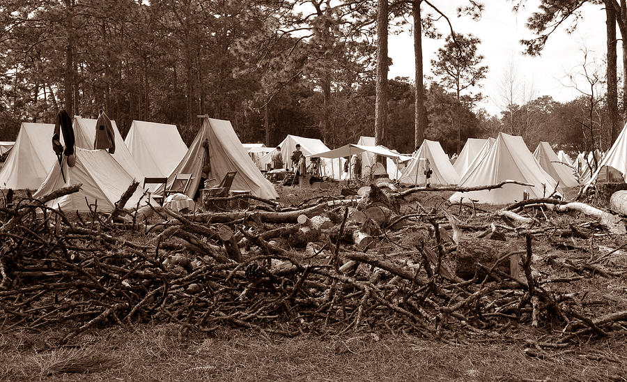 Landscape Photograph - Confederate camp 1860s by David Lee Thompson