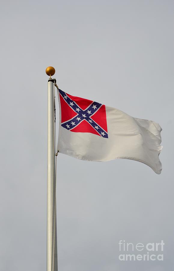 Confederate Flag At Fort Fisher Photograph by Bob Sample