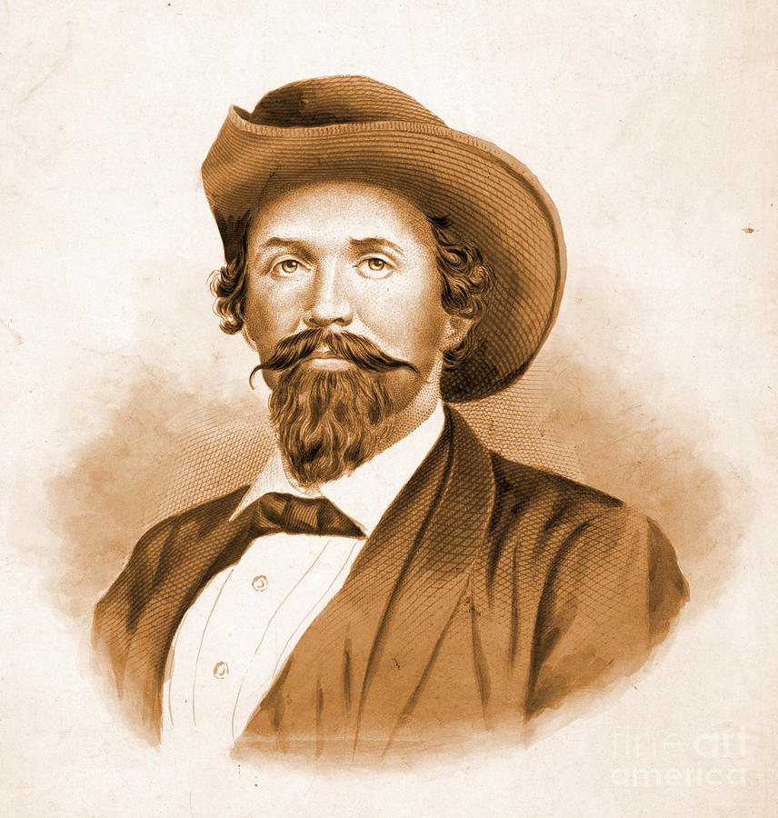 Confederate General John Hunt Morgan 1870 Photograph by Padre Art