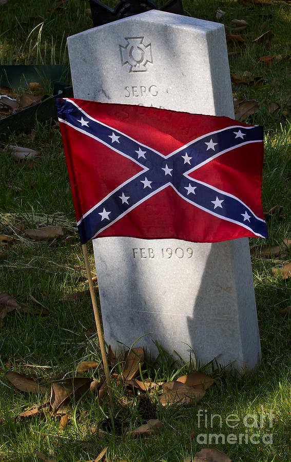 Grave Photograph - Confederate Grave   #2823 by J L Woody Wooden