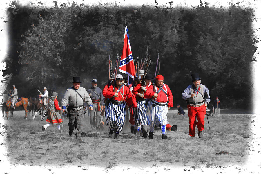 Vintage Photograph - Confederate March by Steve McKinzie
