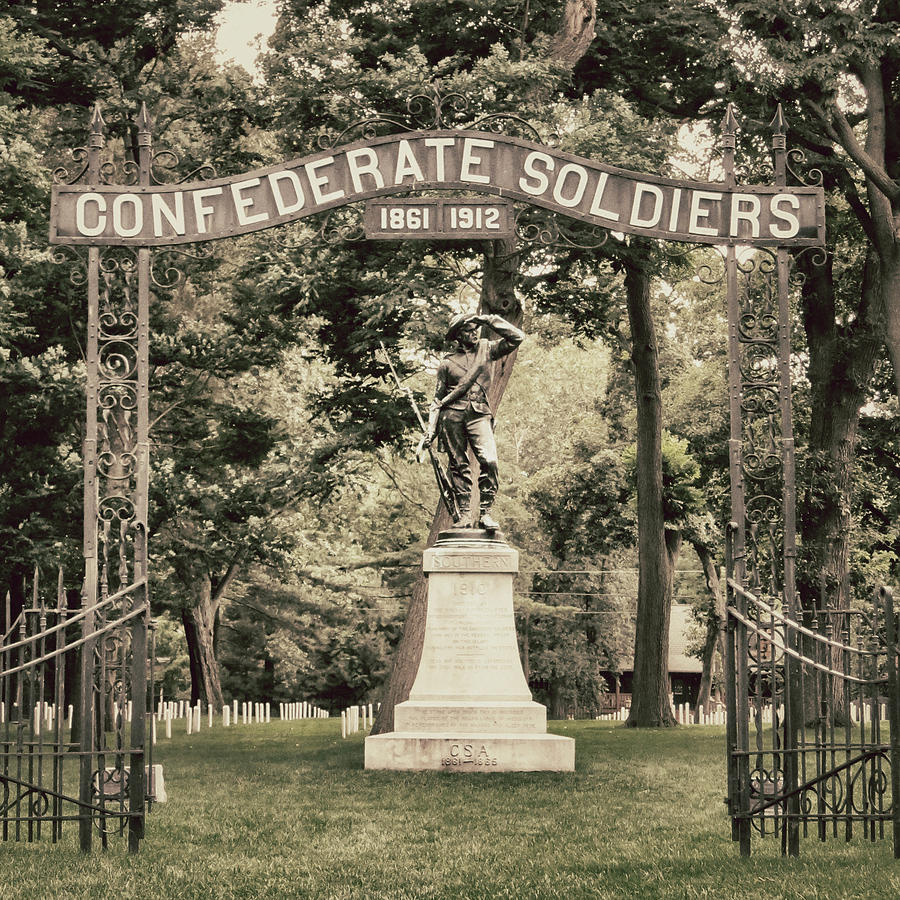 Confederate Soldier stands Watch at Confederate Cemetery Photograph by Patricia Januszkiewicz