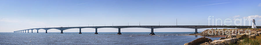 Confederation Bridge panorama 3 Photograph by Elena Elisseeva