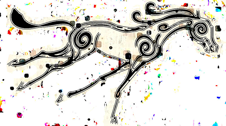 Confetti Horse Digital Art by Ellsbeth Page - Fine Art America