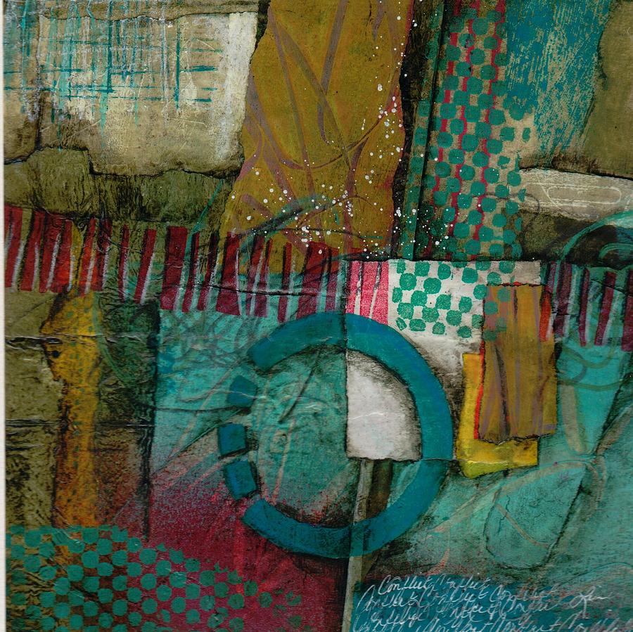 Turquoises Mixed Media - Conflict of Space and Time by Laura  Lein-Svencner