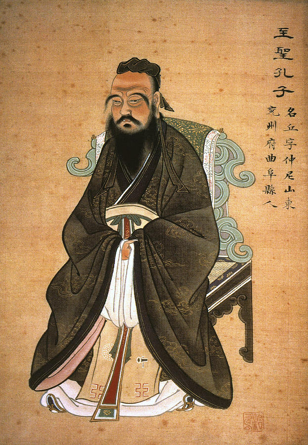 Confucius - Chinese philosophe Painting by Granger