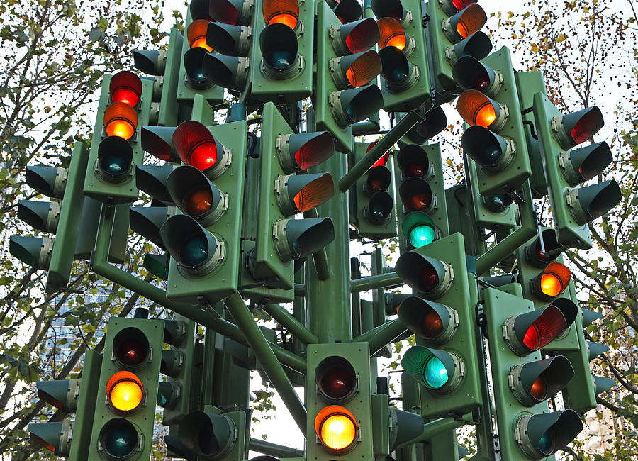 Confusing Traffic Lights Photograph by Richard Newstead