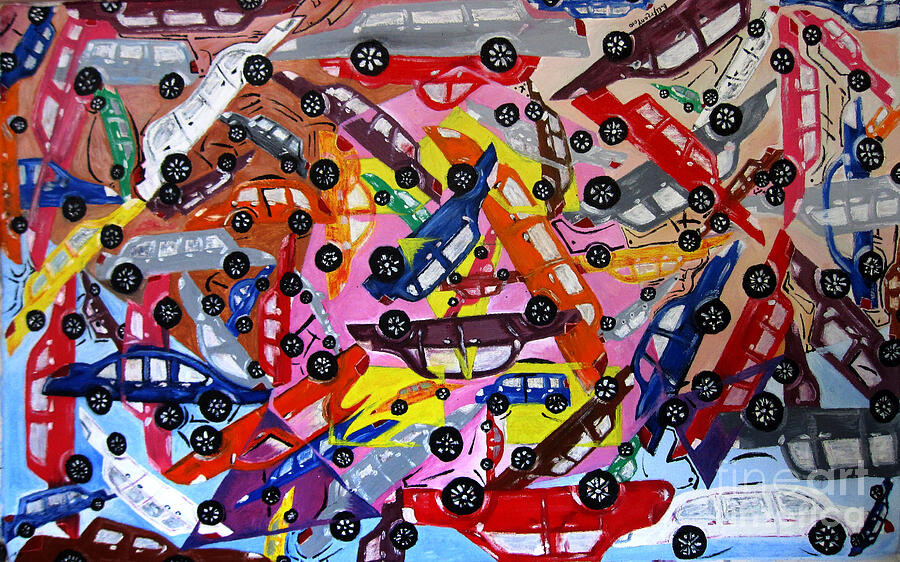 Congestion Painting by Bassim Ayad Fine Art America
