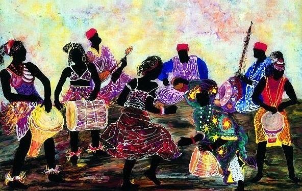 Congo square Painting by Aziz Diagne