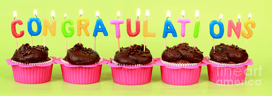 Congratulations Cupcakes Photograph by Pattie Calfy
