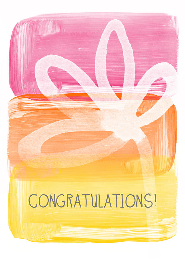 Congratulations- Greeting Card Painting