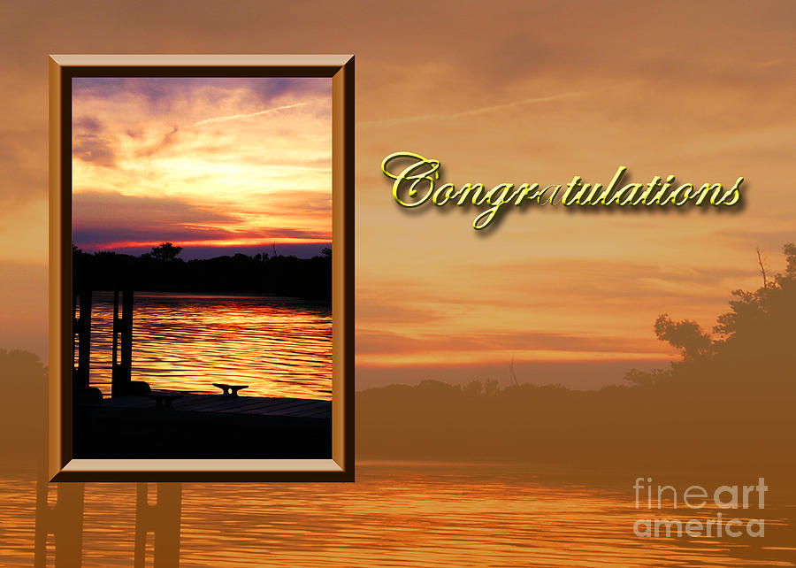 Sunset Photograph - Congratulations Pier by Jeanette K