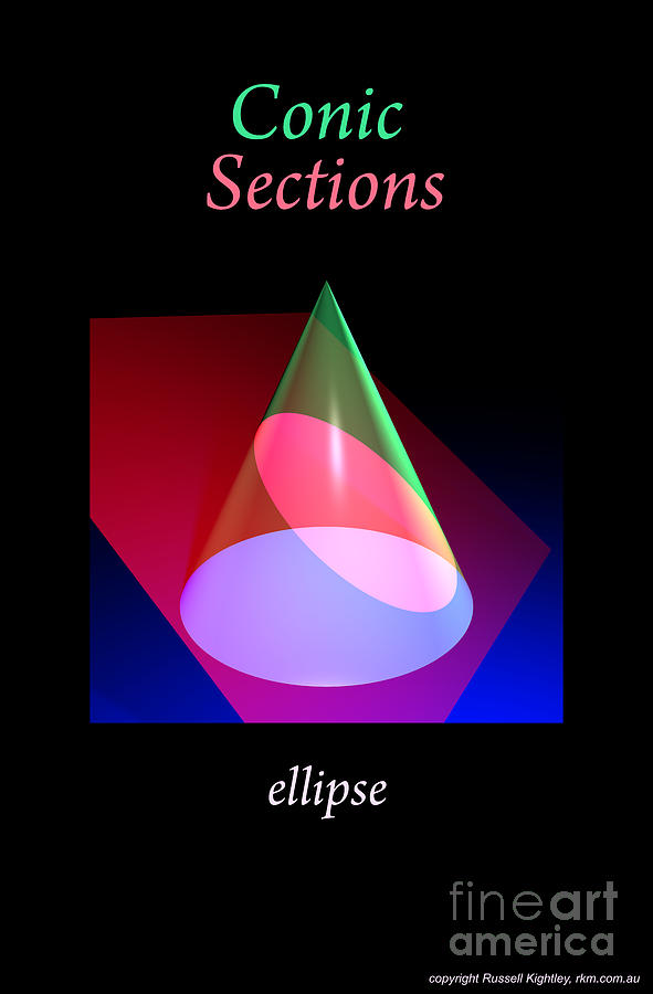 Circle Digital Art - Conic Section Ellipse Poster by Russell Kightley