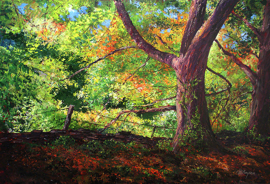 Landscape Painting - Connecticut Autumn by Maryann Boysen
