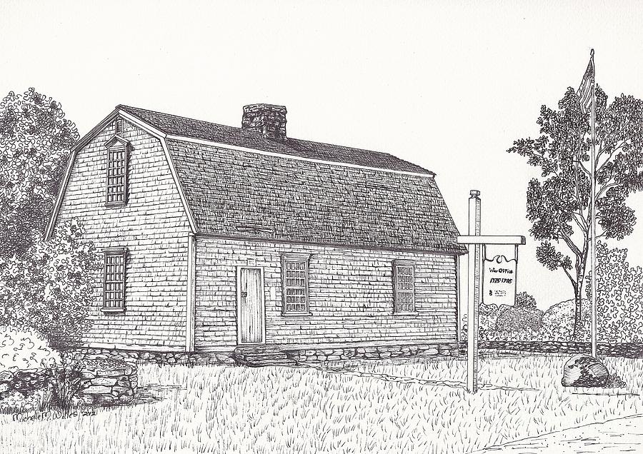 Connecticut Revolutionary War Office  Drawing by Michelle Welles