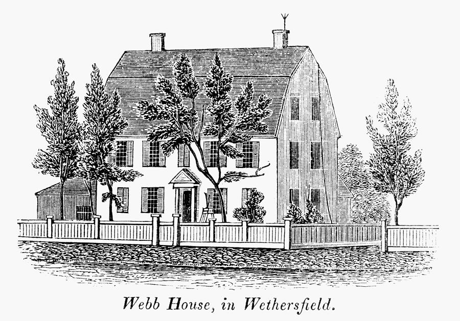 Connecticut Webb House Drawing by Granger
