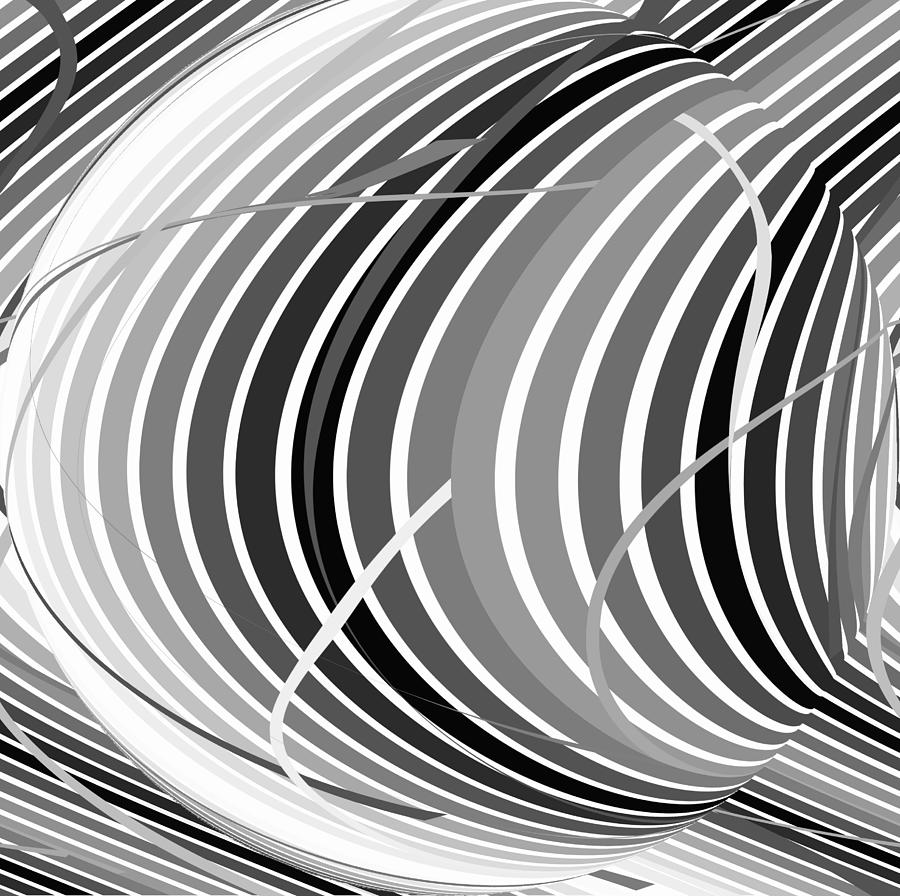 Connections Black and White Digital Art by Mary Bedy