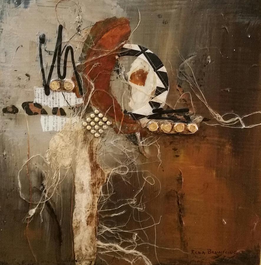 Abstract Mixed Media - Connections by Reba Browning