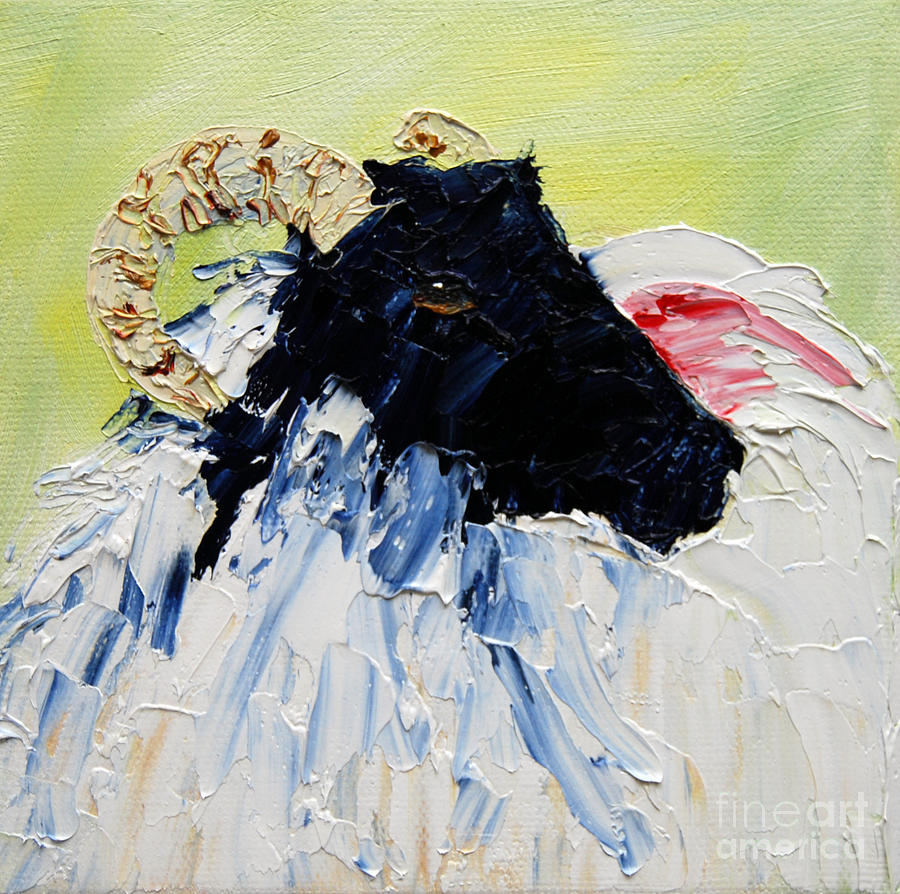 Sheep Painting - Connemara Resident by Lynda Cookson