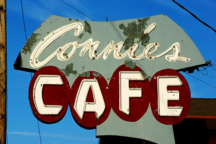 Connies Cafe Neon Photograph by Daniel Woodrum