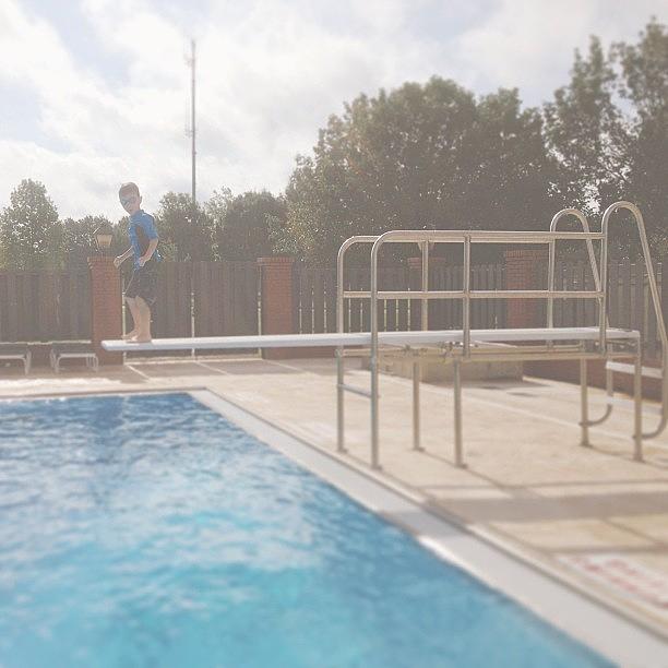 Conquered Diving Board Today At Swim Photograph by Liz Behm