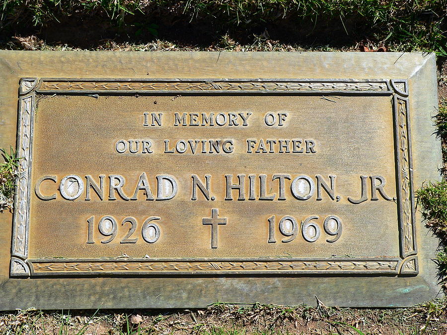 Conrad Hilton Grave Photograph by Jeff Lowe