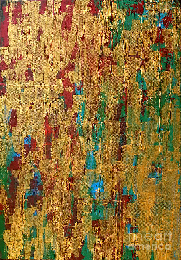 Abstract Painting - Consciousness can not hide behind the gold by Jose Miguel Barrionuevo