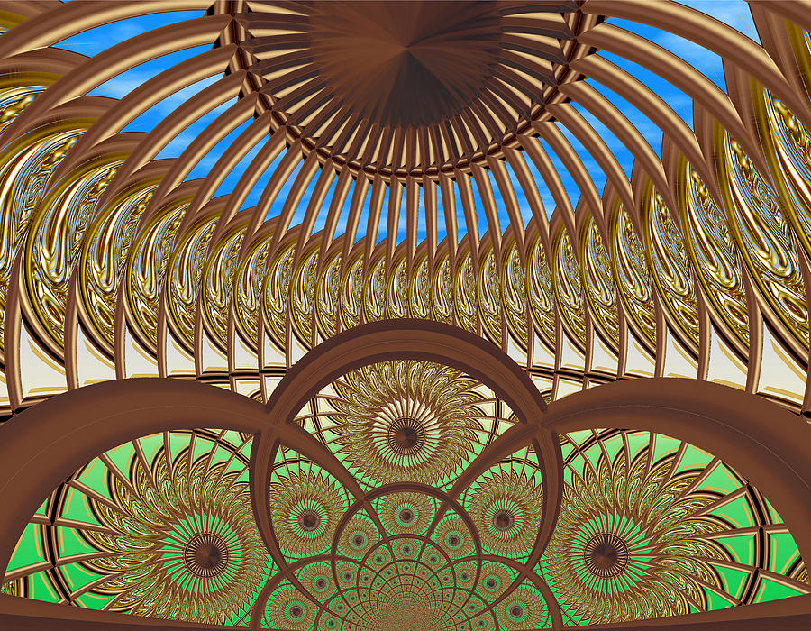 Abstract Digital Art - Conservatory - Earth and Sky by Wendy J St Christopher