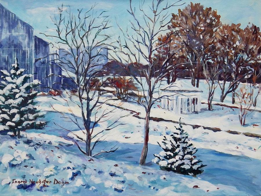 Conservatory Winter Painting by Ingrid Dohm