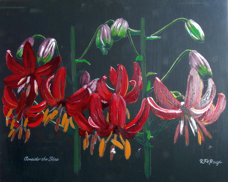 Consider The Lilies Painting by Richard Le Page