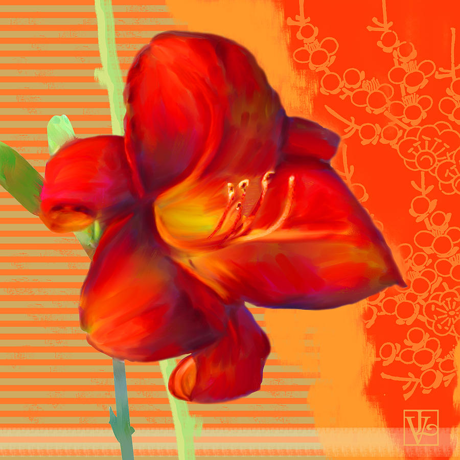Consider the Lily Digital Art by Valerie Drake Lesiak