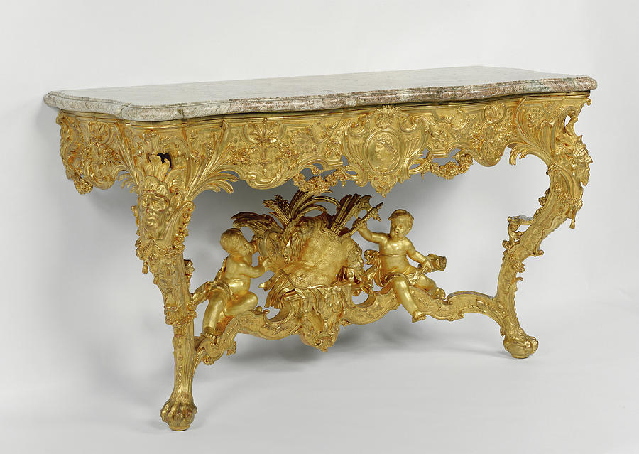 Console Drawing - Console Table Attributed To Joseph Effner, German, 1687 - by Litz Collection
