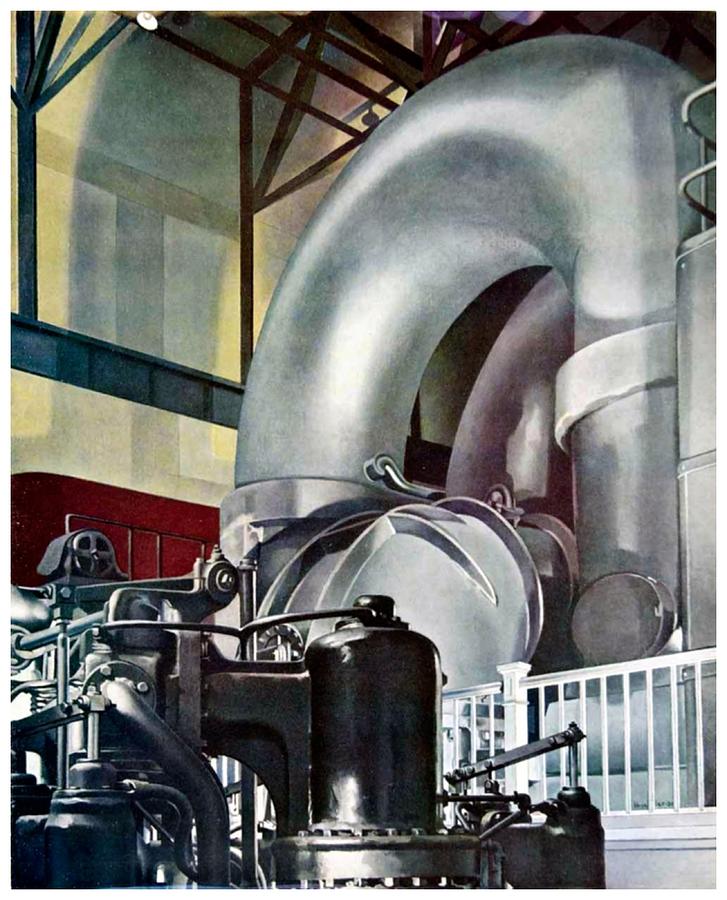 Consolidated Edison - Hudson Street Plant - Brooklyn - 1940 Digital Art by John Madison