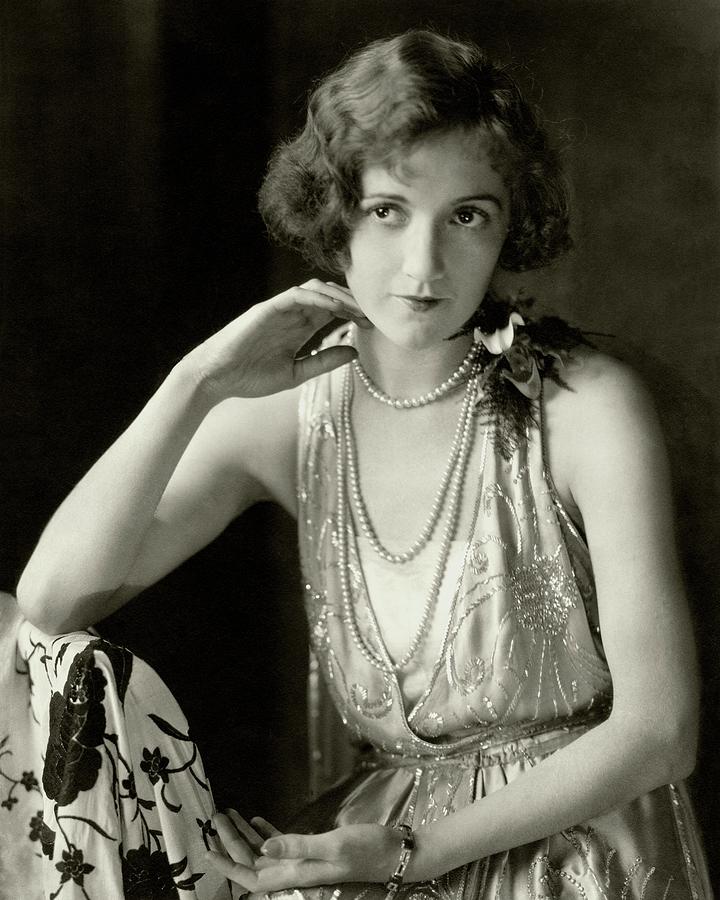 Constance Talmadge Wearing A Dress Photograph by Edward Steichen