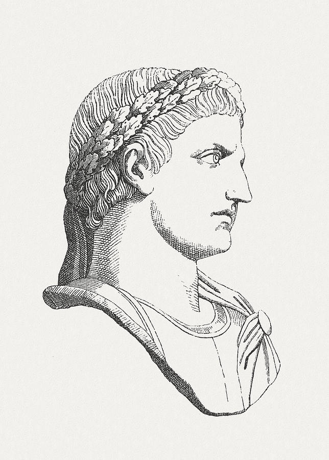 Constantine the Great (c.272-337 AD), Roman emperor, published in 1881 Drawing by Zu_09