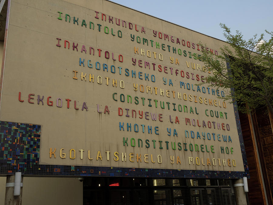 Architecture Photograph - Constitutional Court Signage In All by Panoramic Images