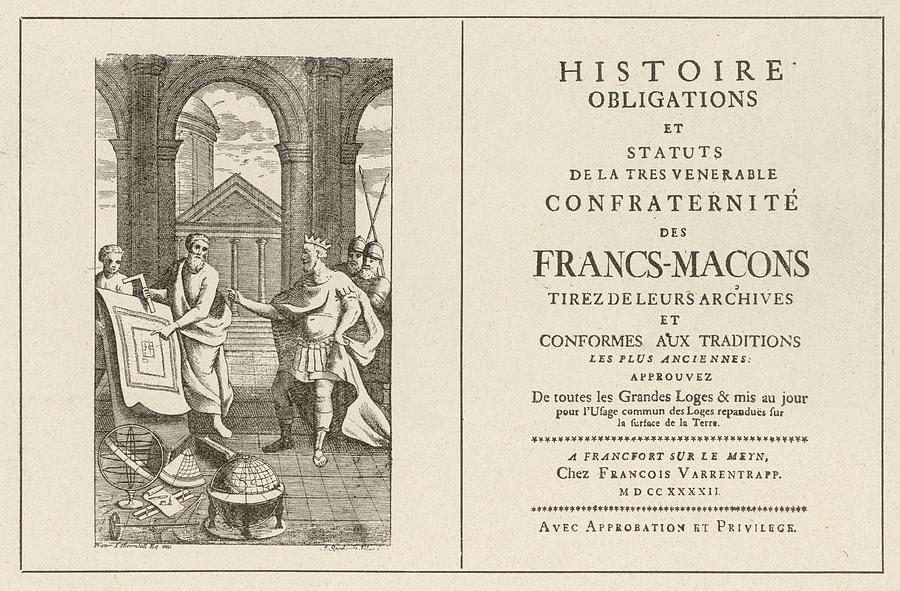 Social Drawing - Constitutions Of French Masonic Lodges by Mary Evans Picture Library