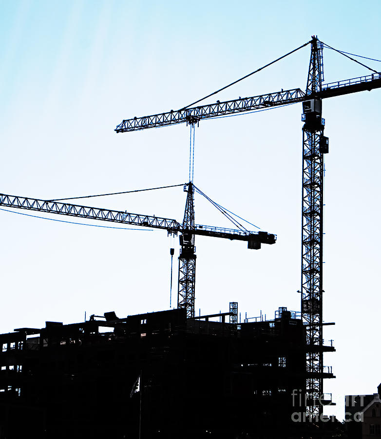 Crane Photograph - Construction Cranes by Antony McAulay