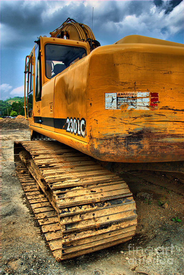 Construction Excavator in HDR 1 Photograph by Amy Cicconi
