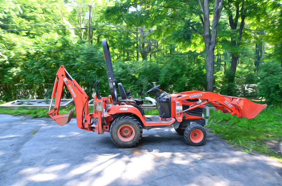 Construction machinery equipment Painting by Jeelan Clark Fine Art