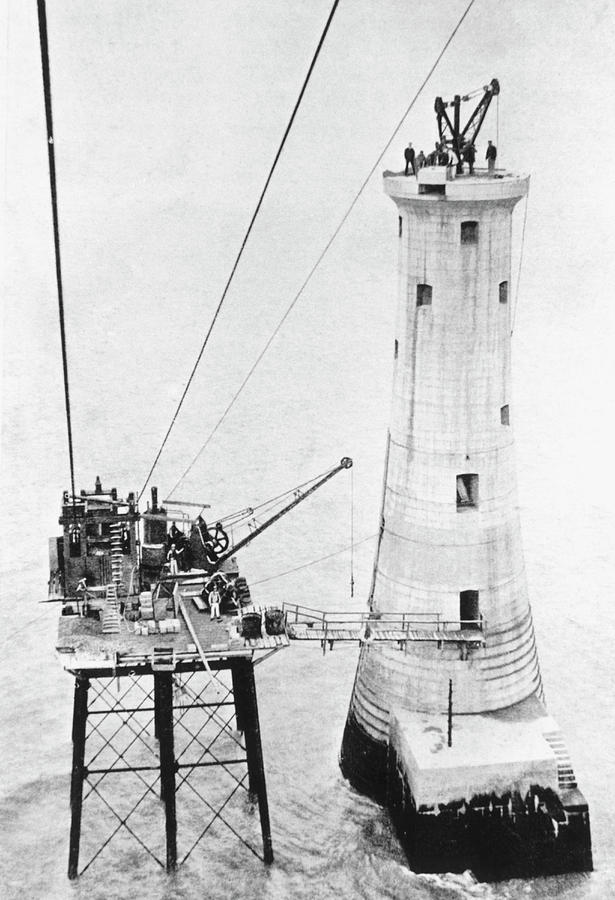 Construction Of Beachy Head Lighthouse Photograph by Science Photo Library