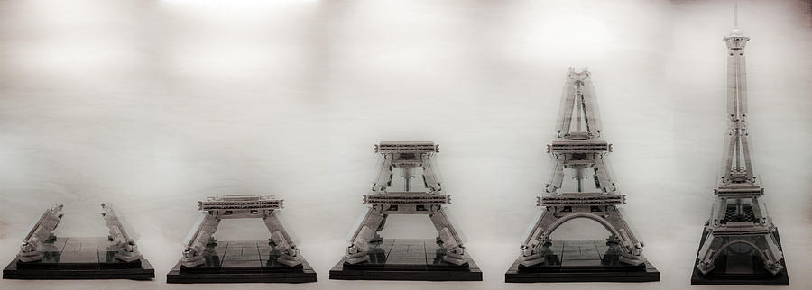 Construction of Lego Eiffel Tower Photograph by Natasha Bishop